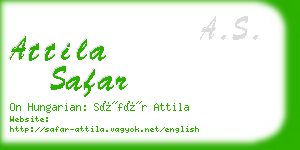 attila safar business card